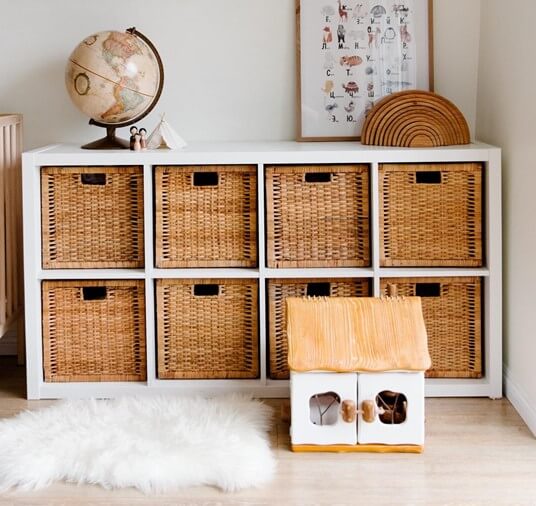 Incorporate storage in your furnishings and furniture